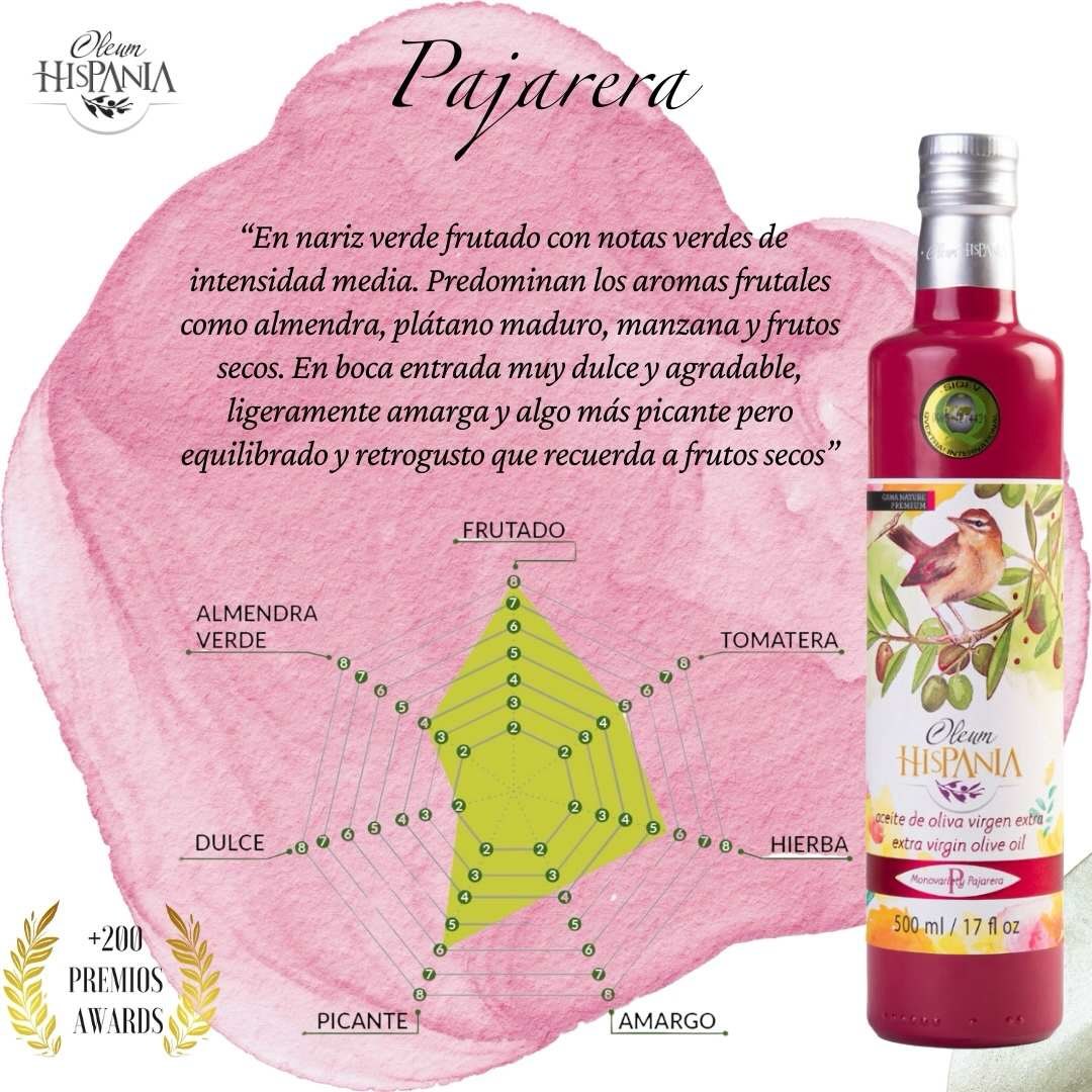 Alguna vez has probado un aceite que sepa a primavera? 
Hoy te recomendamos AOVE Nature Premium Pajarera. Es una variedad súper especial, delicada y con un aroma a hierba recién cortada y manzana que te cambia cualquier plato. 🍎
No es el típico aceite de alta gama , es pura esencia de Córdoba en una botella.
Queremos saber tu opinión:
👇 Si tuvieras este aceite delante ahora mismo, ¿en qué plato le pondrías el “chorrito final”?
1.	Un tomate rosa con sal.
2.	Un buen trozo de pan artesano.
3.	Un pescado a la plancha.
¡Te leemos en los comentarios! 💬
.
#oleumhispania #gamanaturepremium #aove #evoo #aceitedecordoba