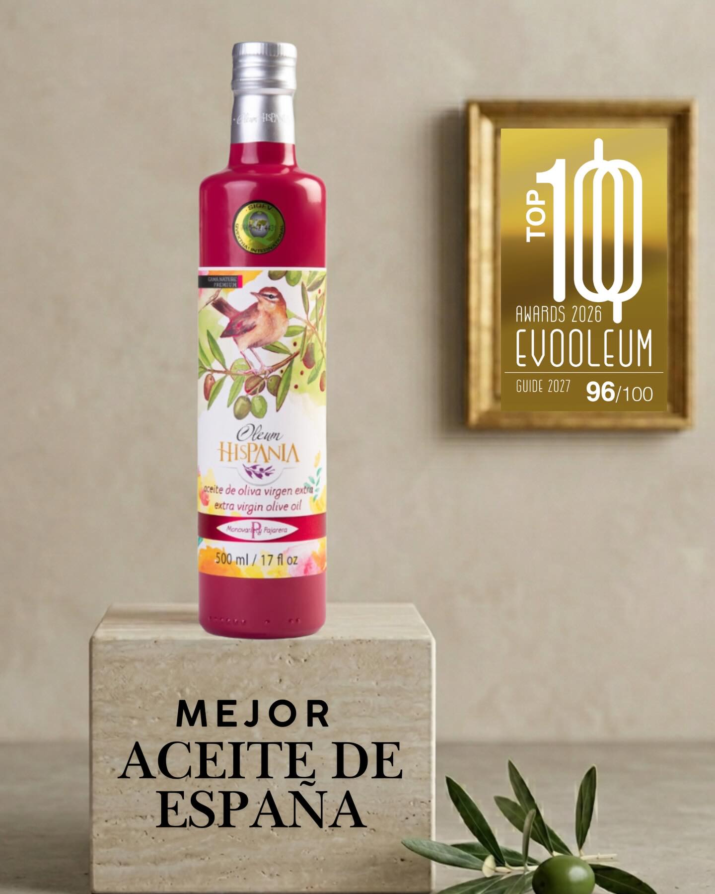 ¡EL MEJOR AOVE  DE ESPAÑA ES NUESTRO! 
Estamos sin palabras. La prestigiosa guía EVOOLEUM 2027 nos ha otorgado el máximo reconocimiento: nuestro Oleum Hispania Pajarera ha sido elegido como el MEJOR AOVE de España con una puntuación de 96/100.
Un premio que celebra el campo, el esfuerzo de nuestra familia y la pureza de la variedad Pajarera. No es solo aceite, es oro líquido reconocido mundialmente.Este monovarietal Pajarera te sorprenderá por su equilibrio, sus notas frescas y ese carácter único que solo nuestra tierra puede dar. Un lujo diario para tu mesa que ahora cuenta con el sello de los mejores expertos del mundo.
¿Quieres probar el sabor de la excelencia? Las unidades son limitadas y vuelan. Consigue tu botella ganadora. Haz clic en la imagen o visita nuestra web para comprarlo hoy mismo.
Entregas en 24 horas.
#oleumhispania #evooleum #aove #aovepremium #aceitedecordoba