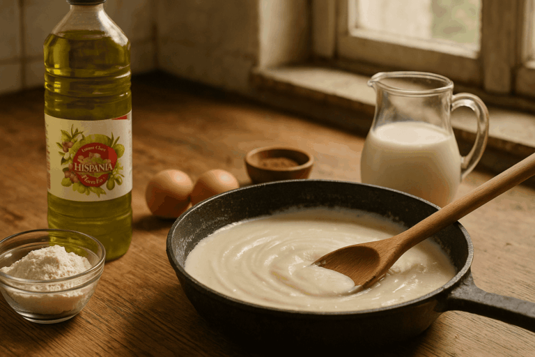 bechamel con aceite de oliva virgen extra