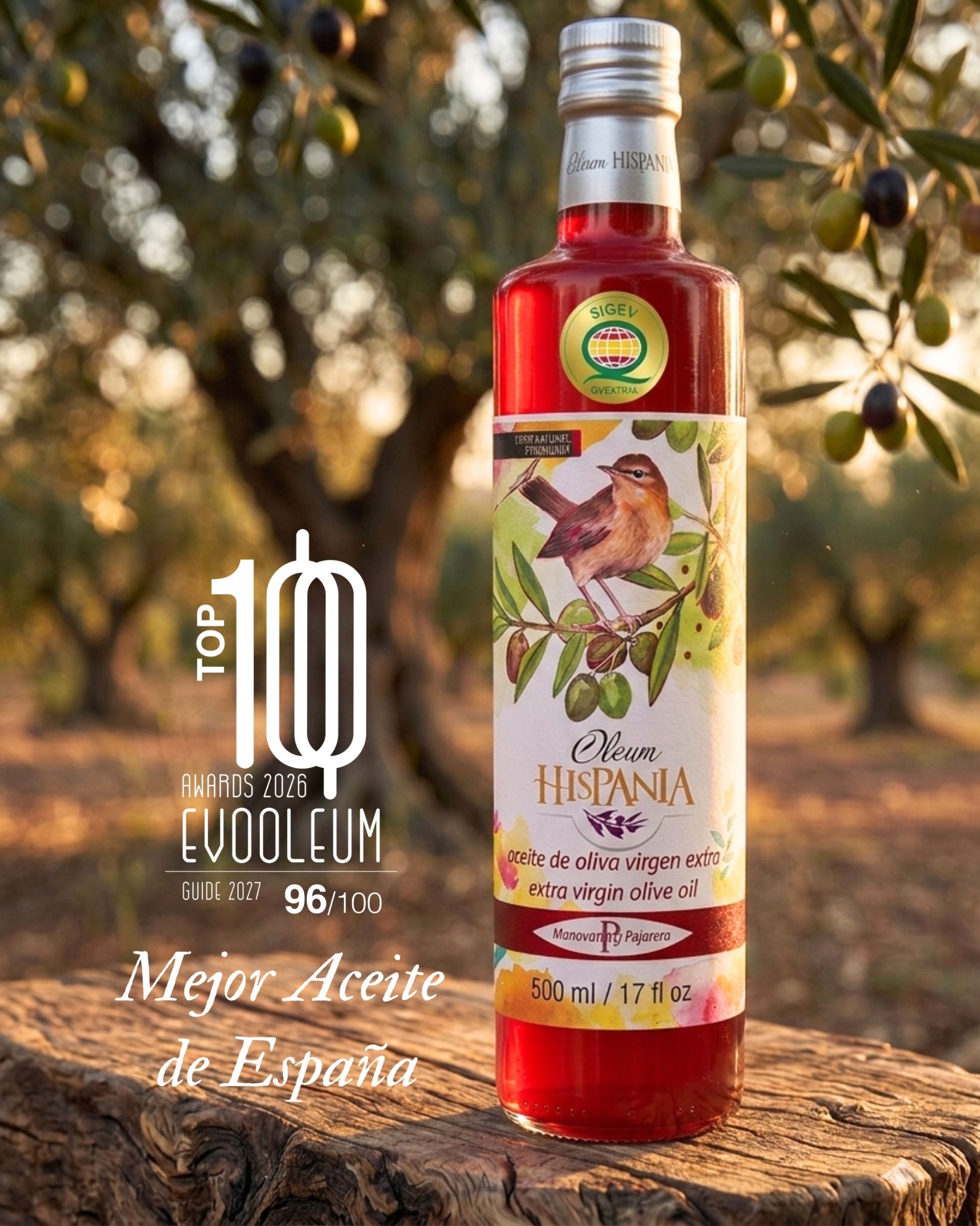 Aove Nature Premium 500 ml Pajarera- Mejor Aceite de España